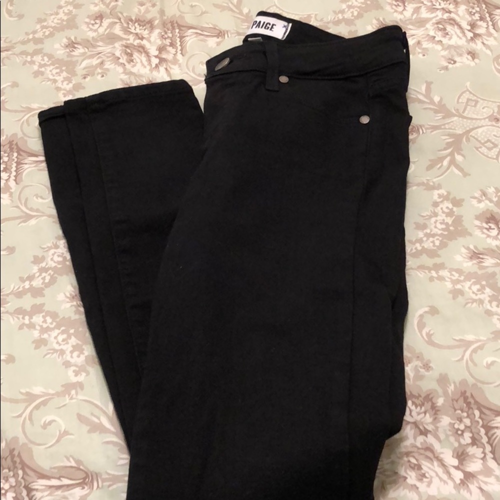 Paige size 25- Verdugo Ankle Ripped Black Jeans